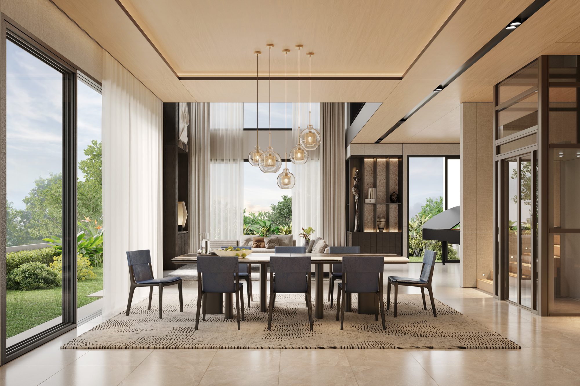 Type B double-height dining and living